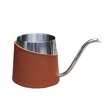 Husă din piele PU pentru ibric de cafea turnată manual — antiderapant, protecție împotriva arsurilor, izolație termică, cu deschidere și închidere