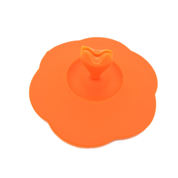 Capac rotund din silicon pentru pahar din sticlă, etanș, pentru ceai și apă, design desen animat