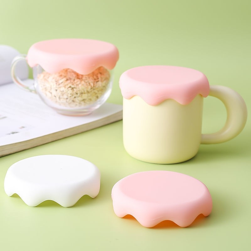 Capac de silicon alimentar pentru cană, design desen animat, etanșare anti-praf pentru apă, ceai sau cafea — personalizare