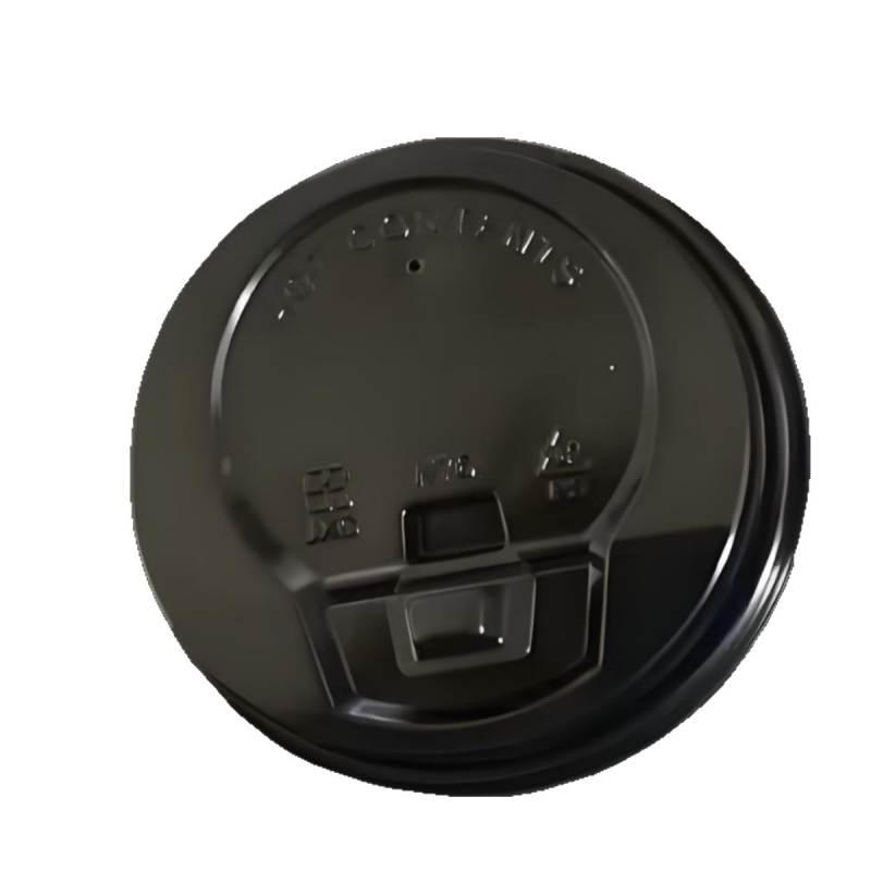 Capac plastic de unică folosință, 76 mm, capac flip-top etanș pentru pahare de hârtie, cafea și ceai cu lapte