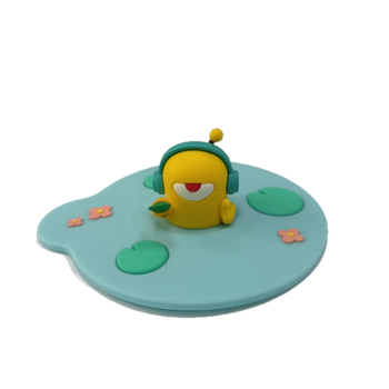 Capac de pahar din PVC cu design 3D de desene animate, capac de pahar din silicon cu figură 3D, suport moale personalizabil pentru pahar
