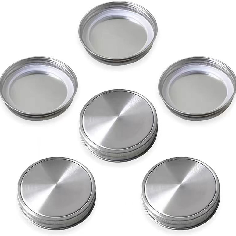 Cap Mason din oțel inoxidabil 304 cu garnitură din silicon, pentru gură standard de 70 mm și gură largă de 86 mm, capac etanș