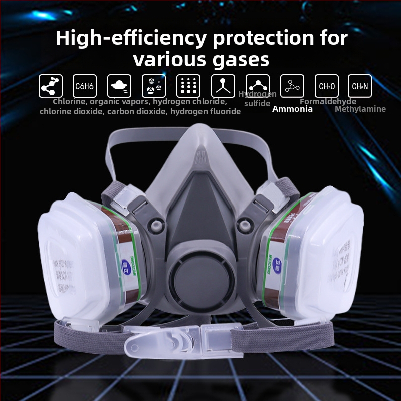 Gas maska s kemijskom i prašnom zaštitom, respirator za prskanje boje, zaštita od dima i neugodnih mirisa