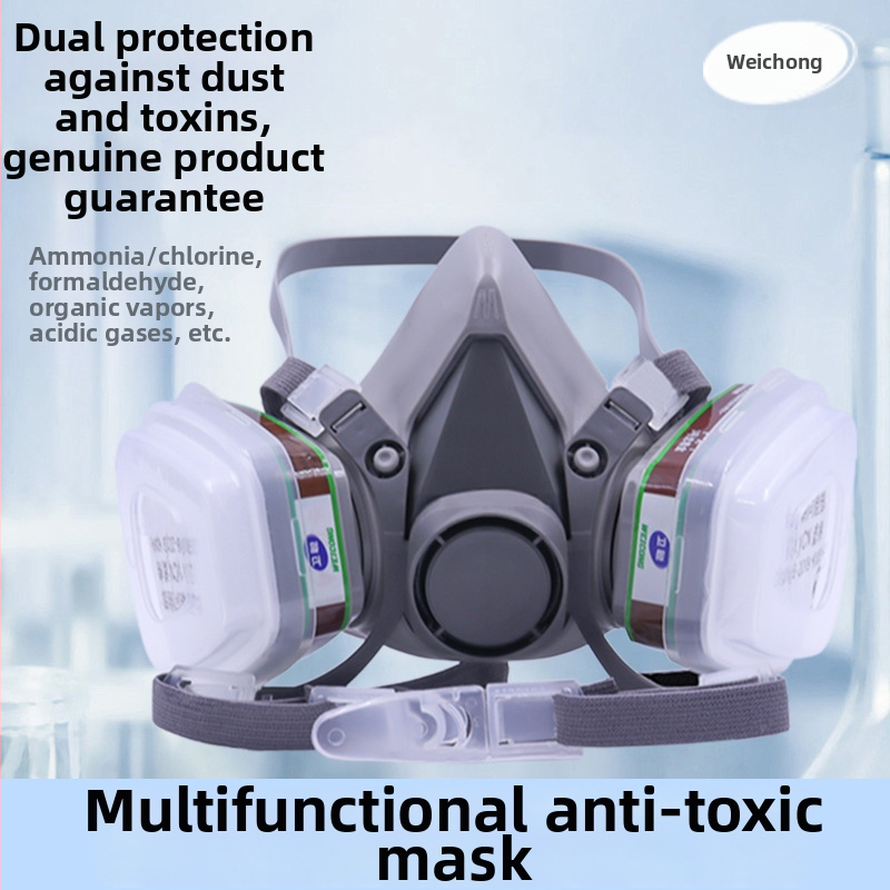 Gas maska s kemijskom i prašnom zaštitom, respirator za prskanje boje, zaštita od dima i neugodnih mirisa