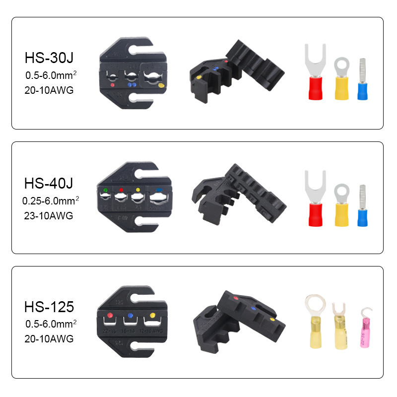Clește pentru crimpare de 9 inchi, seria AP LY HS, accesorii pentru fălci și matrițe pentru crimpare la rece a terminalelor