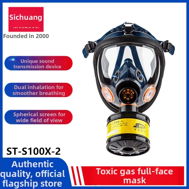 Sichuang ST-S100X-2 komplet maska za cijelo lice – zaštita od otrovnih plinova, kontrola mirisa tijekom sprej bojenja (benzen, amonijak i kiseli plinovi)