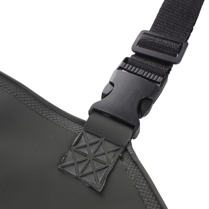 K002 Jednodelni PVC vodootporni waders, poluduga dužine, debeli PVC materijal, za ribolov i kišu