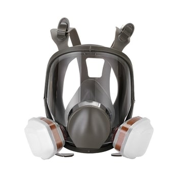 Prilagodljiva maska za cijelo lice s silikonim filtrom, anti-fog, široko vidno polje za bojanje, kemijske radove, primjenu pesticida i gašenje požara
