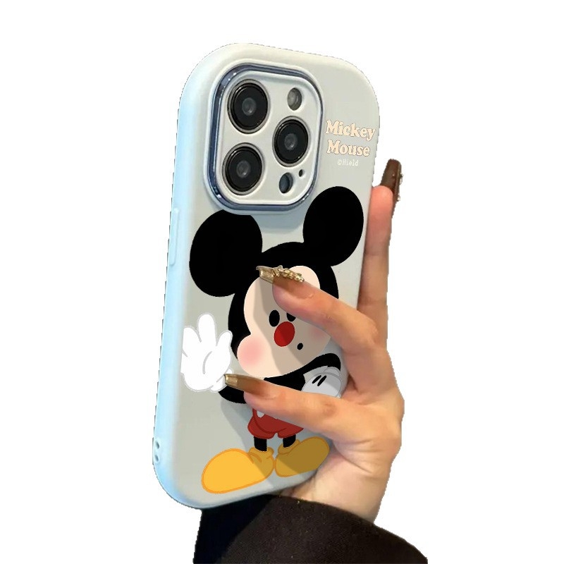 Say Hello Mickey silikonska zaštitna maska za iPhone 13/14/15/16 – prozirna