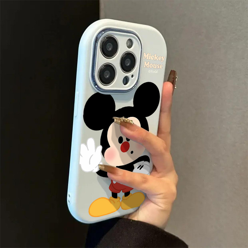 Say Hello Mickey silikonska zaštitna maska za iPhone 13/14/15/16 – prozirna