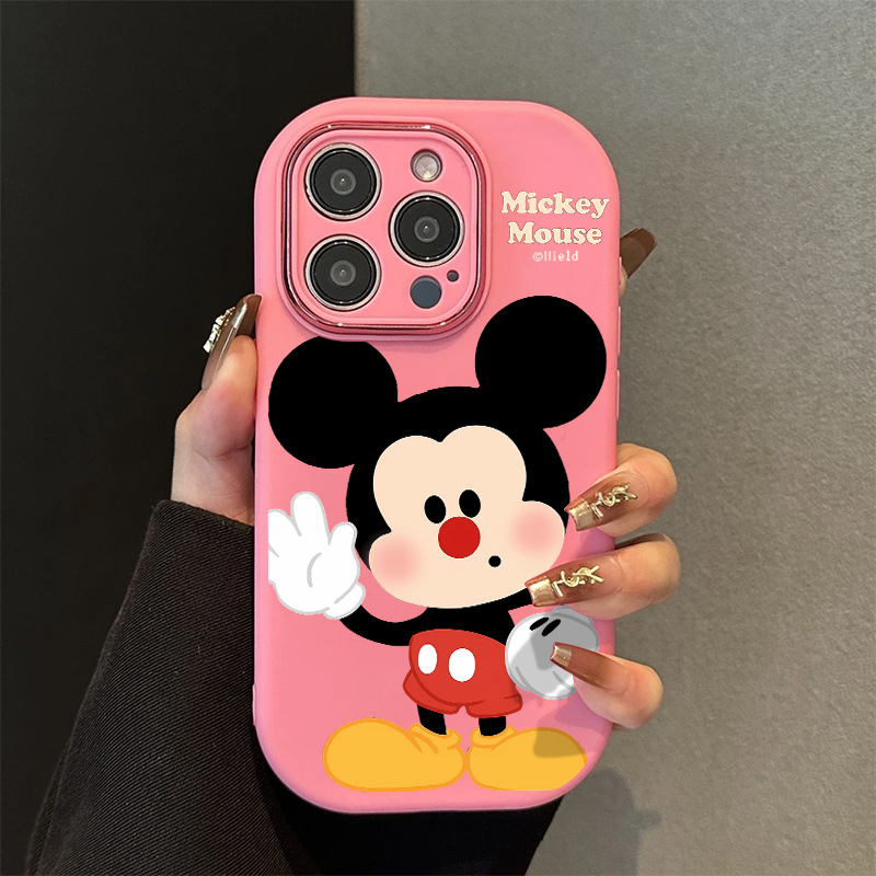 Say Hello Mickey silikonska zaštitna maska za iPhone 13/14/15/16 – prozirna