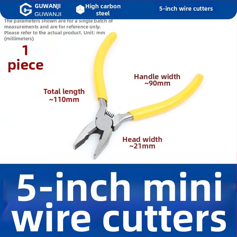 ihlové kliešte, mini, 5 palcov, pre elektrikárov, odizolovanie vodičov, viacúčelové kliešte s ohnutým nosom, kliešte na šperky