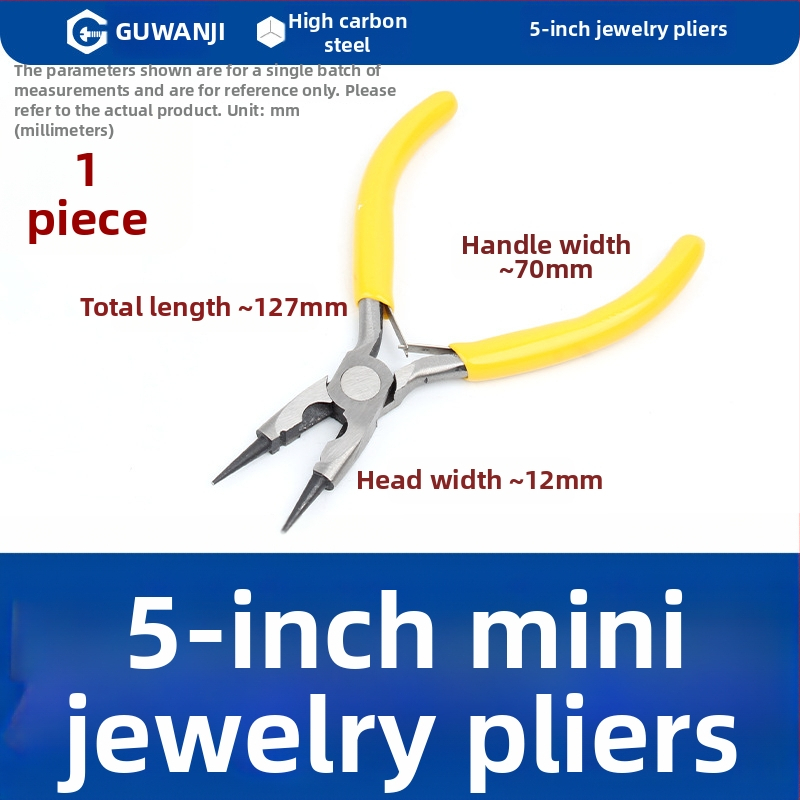 ihlové kliešte, mini, 5 palcov, pre elektrikárov, odizolovanie vodičov, viacúčelové kliešte s ohnutým nosom, kliešte na šperky