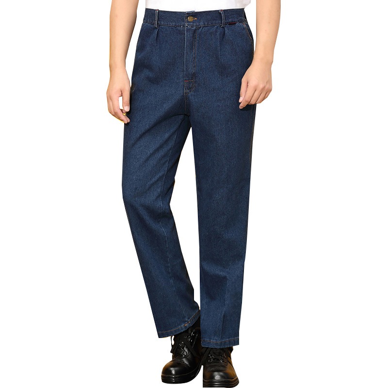 Set radne odjeće s dugim rukavima od opranog denima, zaštita od iskri pri zavarivanju, izdržljivo denim odijelo, dvodijelni set