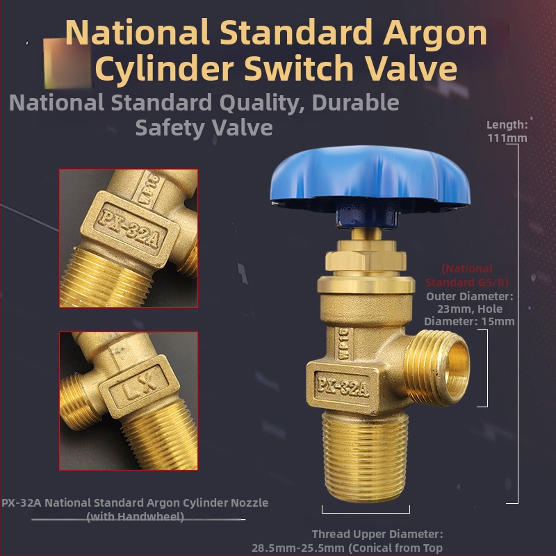 Ventil oxigénového valca QF-2 s hlavou ventilu WP-15 pre fľaše 4–40 L, argónový valec