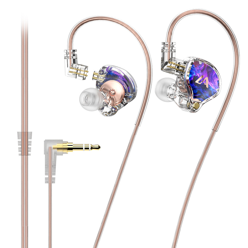 Lafitear LM3 žičane slušalice s zamjenjivim kabelom, dinamički drajver, 3D panel, Hi-Fi za mobilne igre i glazbu
