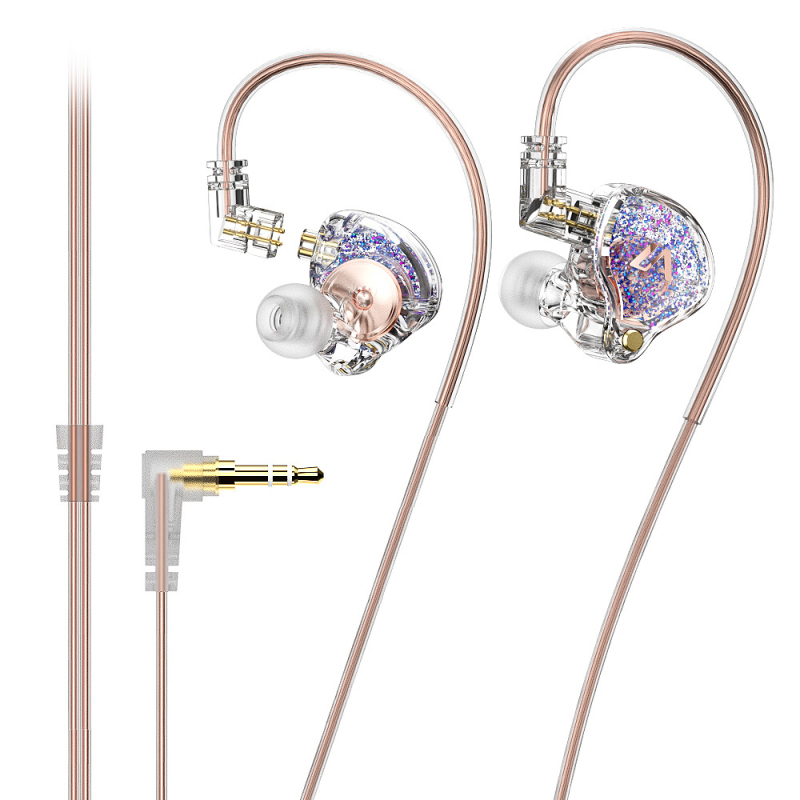 Lafitear LM3 žičane slušalice s zamjenjivim kabelom, dinamički drajver, 3D panel, Hi-Fi za mobilne igre i glazbu