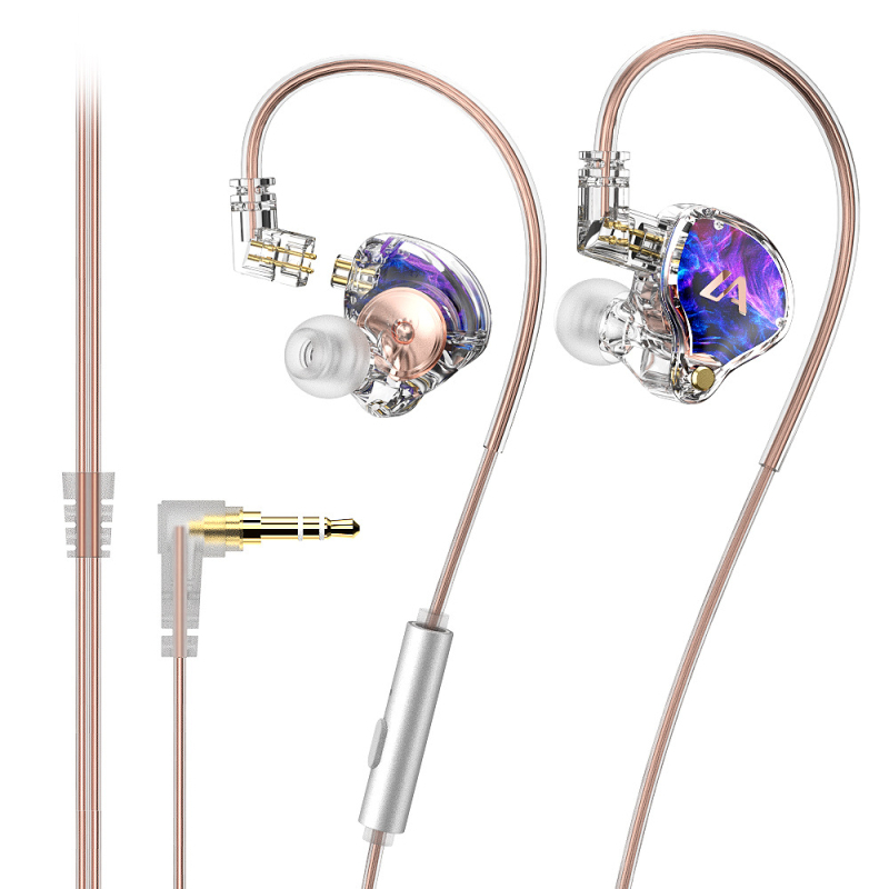 Lafitear LM3 žičane slušalice s zamjenjivim kabelom, dinamički drajver, 3D panel, Hi-Fi za mobilne igre i glazbu