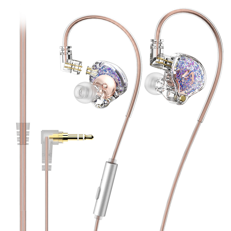 Lafitear LM3 žičane slušalice s zamjenjivim kabelom, dinamički drajver, 3D panel, Hi-Fi za mobilne igre i glazbu
