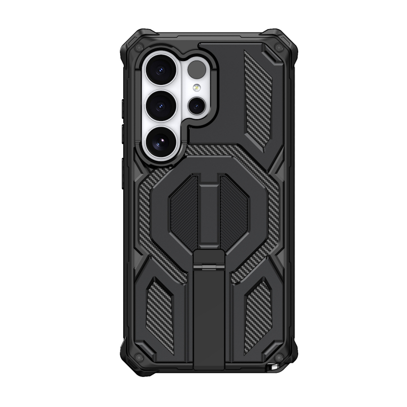 Carcasă Samsung S26 Ultra cu protecție 3 în 1 de tip militar, anti-cădere și suport magnetic, compatibilă cu S25/S24