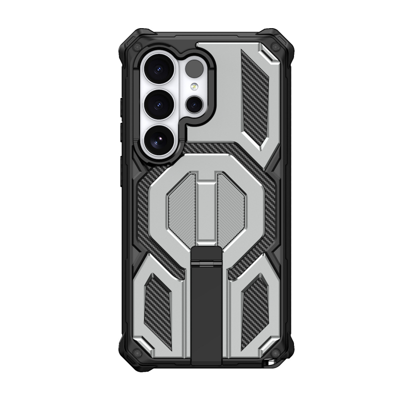 Carcasă Samsung S26 Ultra cu protecție 3 în 1 de tip militar, anti-cădere și suport magnetic, compatibilă cu S25/S24
