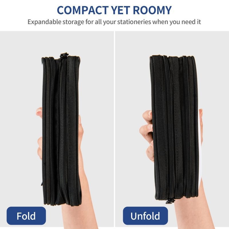 Penar negru cu două straturi pentru elevi din învățământ primar și gimnazial, imprimare DIY – organizator universal pentru rechizite