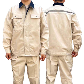 Set radne odjeće od 100% pamuka, boje ivory, unisex, s dugim rukavima, za zavarivanje i brušenje, zaštita od iskri