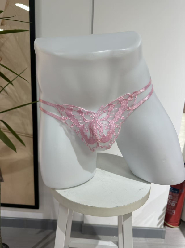 Francuski stil seksi muške tangice s motivom leptira i čipkom