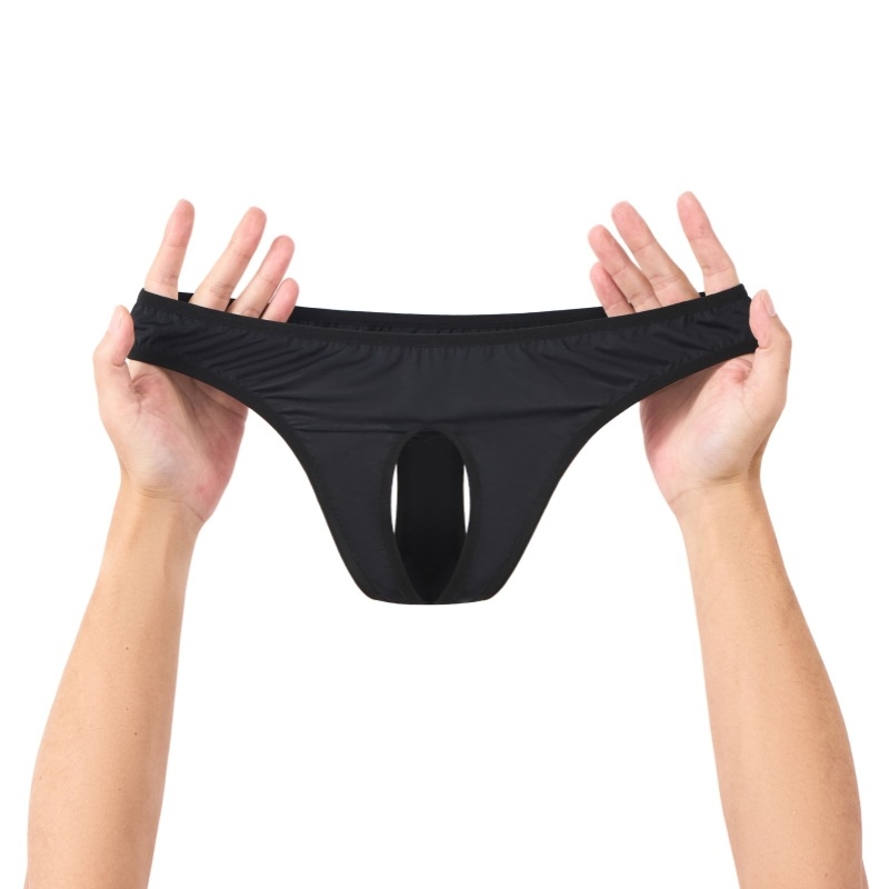 Muški seksi thong s prednjim izrezom, tkanina ice silk, niska struka, elastično i prozračno donje rublje