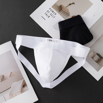 Muški dvostruki pamukasti thong bikini, s U-oblikom podizanja, prozračan