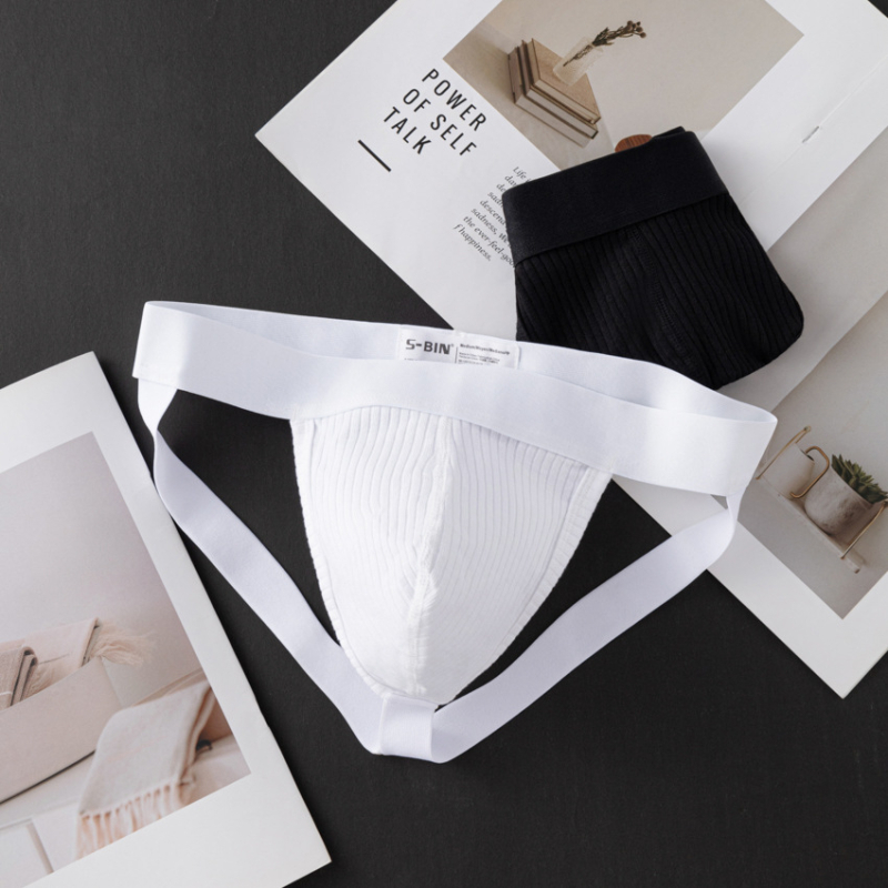 Muški dvostruki pamukasti thong bikini, s U-oblikom podizanja, prozračan