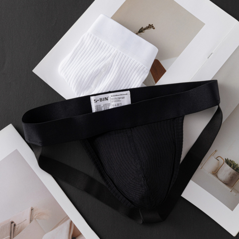 Muški dvostruki pamukasti thong bikini, s U-oblikom podizanja, prozračan