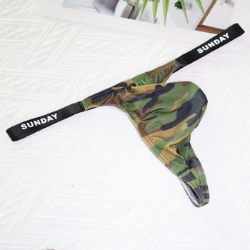 Muške tangice s leopard printom i kamuflažom, niski struk, U-oblik džep, prozračni sportski stil