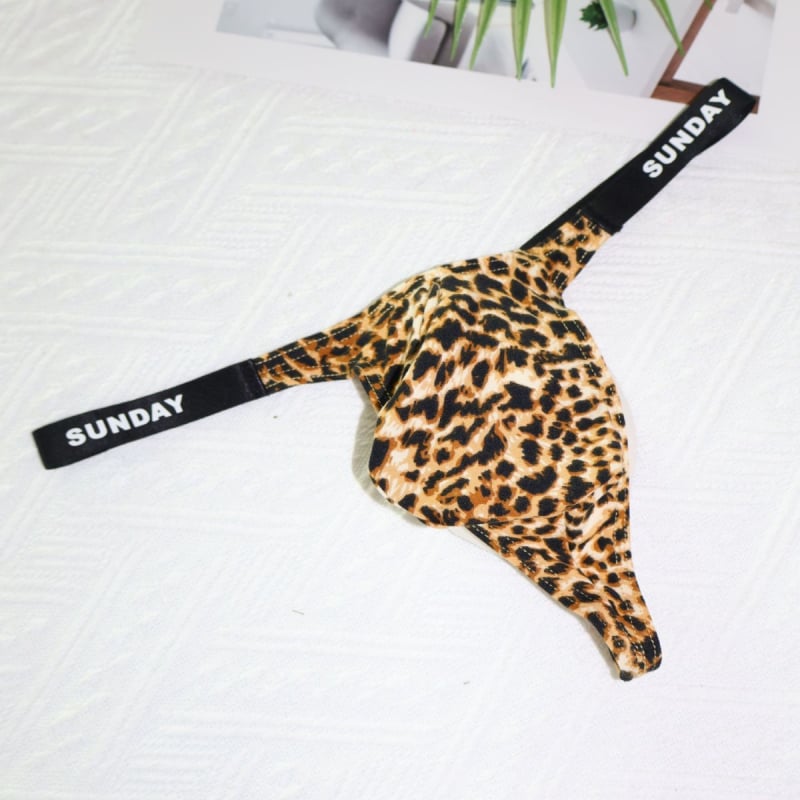 Muške tangice s leopard printom i kamuflažom, niski struk, U-oblik džep, prozračni sportski stil