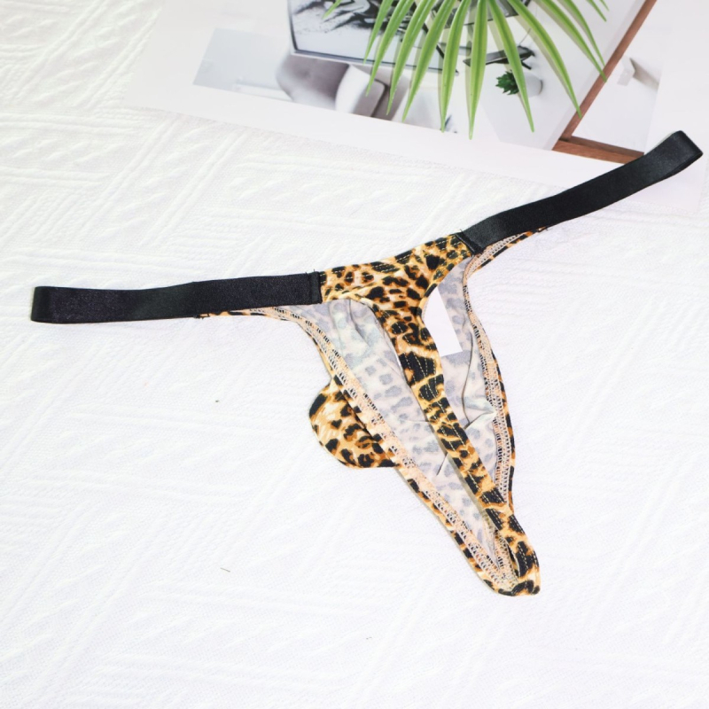 Muške tangice s leopard printom i kamuflažom, niski struk, U-oblik džep, prozračni sportski stil