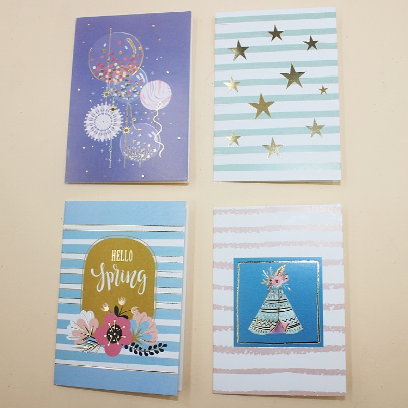 Card de felicitare pliabil universal, cu un model rafinat, mic card pentru cadouri creative și binecuvântări, card de mulțumire scris de mână