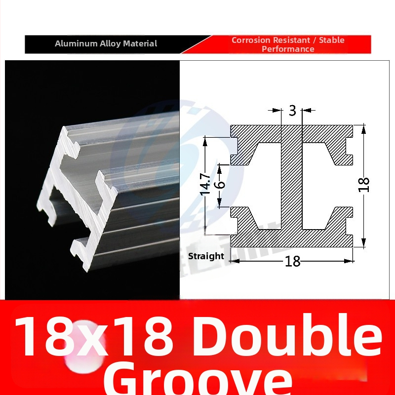 Tianxing dvojdrážkový hliníkový pás 18×18; 16×22 hliníkový pás s tromi drážkami 18×25 pre príslušenstvo k prísavkám