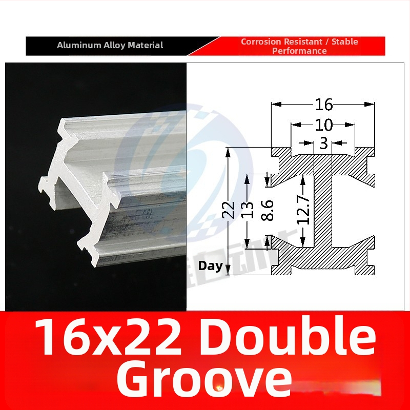 Tianxing dvojdrážkový hliníkový pás 18×18; 16×22 hliníkový pás s tromi drážkami 18×25 pre príslušenstvo k prísavkám