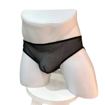 Sexy muški thong s lancem, prozračno, nizak struk, tanke naramenice, mrežasti prozirni erotski donji dio