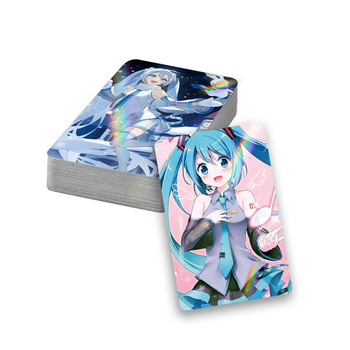 Carduri Hatsune Miku, dublu-față, 30 de carduri mici, stil LOMO, ambalate într-o cutie – carduri de felicitare pentru anime