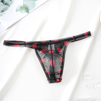 Muške prozirne tangice s otiskom od ice silk, tanke i seksi