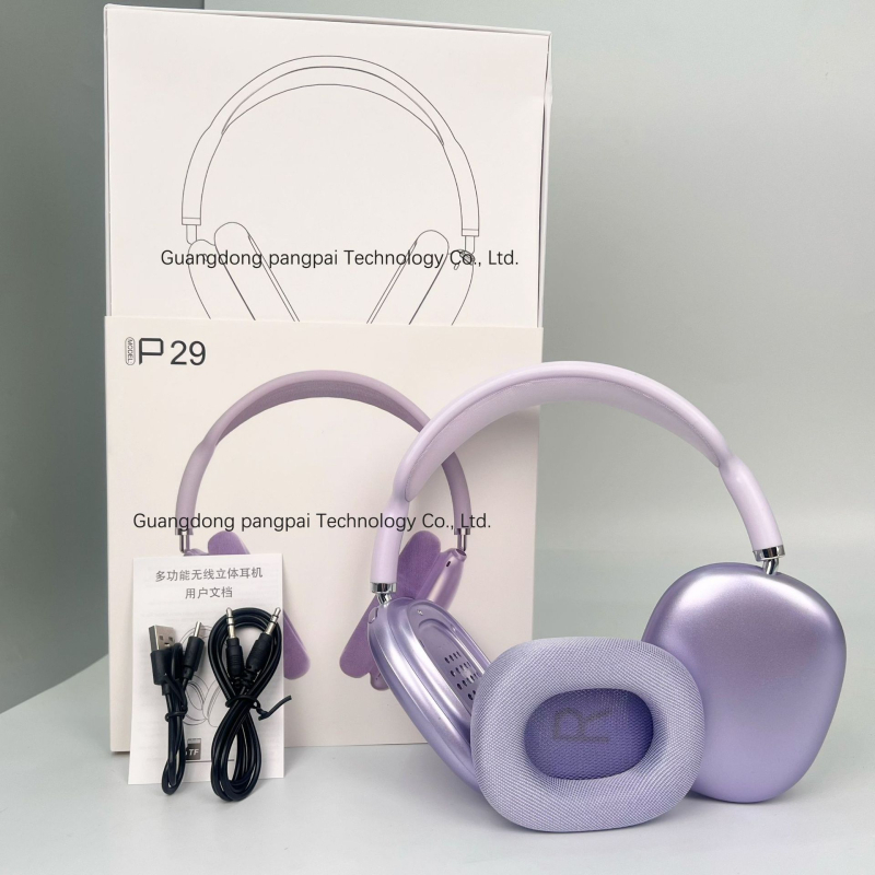 Pangpai P29 Bežične Bluetooth slušalice s magnetskim ušnicama, mrežasti traka za glavu, okretni gumbi, TF kartica podrška, 10–12 sati baterije, IPX3