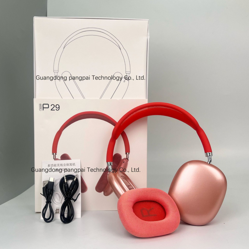 Pangpai P29 Bežične Bluetooth slušalice s magnetskim ušnicama, mrežasti traka za glavu, okretni gumbi, TF kartica podrška, 10–12 sati baterije, IPX3