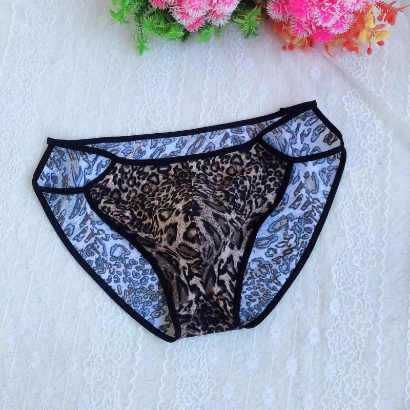 Muške gaćice s leopard uzorkom, niski struk, s U‑oblikom prednjeg džepa, 3-djelni set