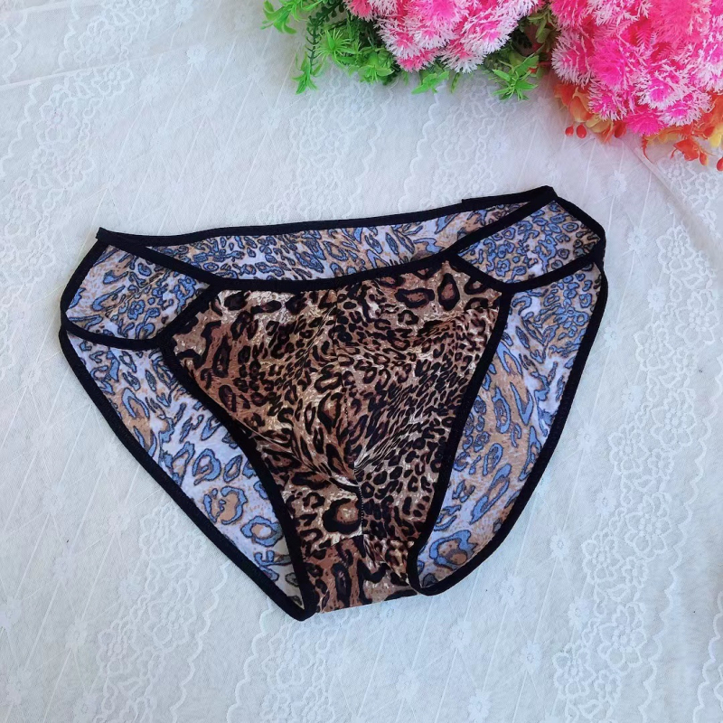 Muške gaćice s leopard uzorkom, niski struk, s U‑oblikom prednjeg džepa, 3-djelni set