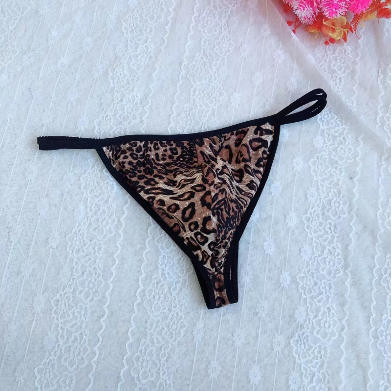 Muške gaćice s leopard uzorkom, niski struk, s U‑oblikom prednjeg džepa, 3-djelni set