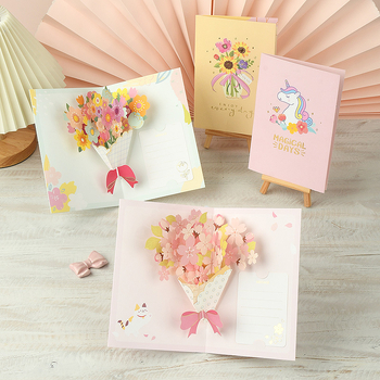 Card de felicitare 3D creativ pentru ziua de naștere, cu binecuvântări, recunoștință și mesaje pentru sărbători – card de mesaje multifuncțional