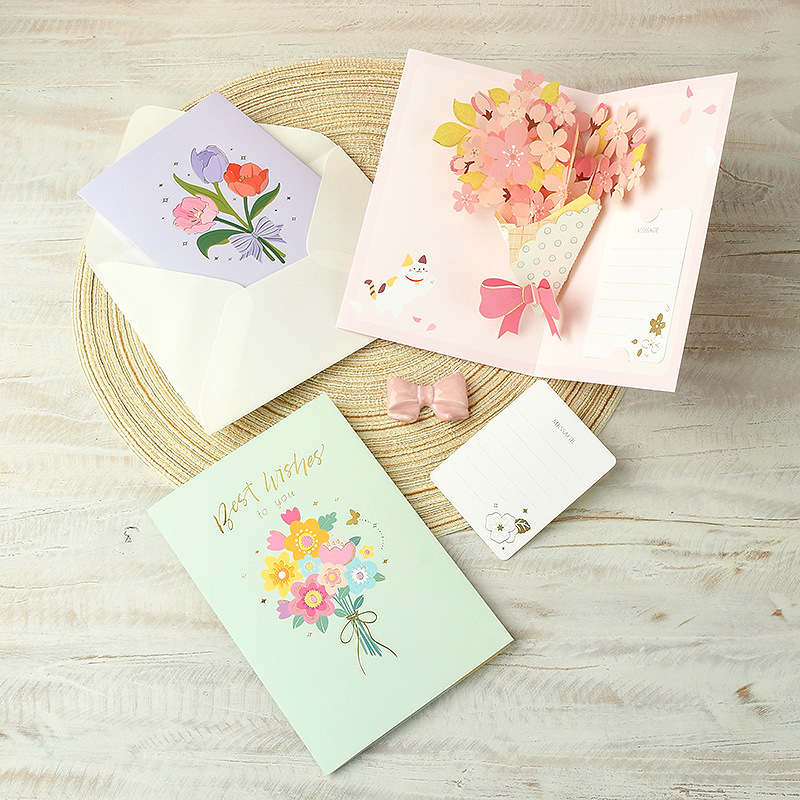 Card de felicitare 3D creativ pentru ziua de naștere, cu binecuvântări, recunoștință și mesaje pentru sărbători – card de mesaje multifuncțional