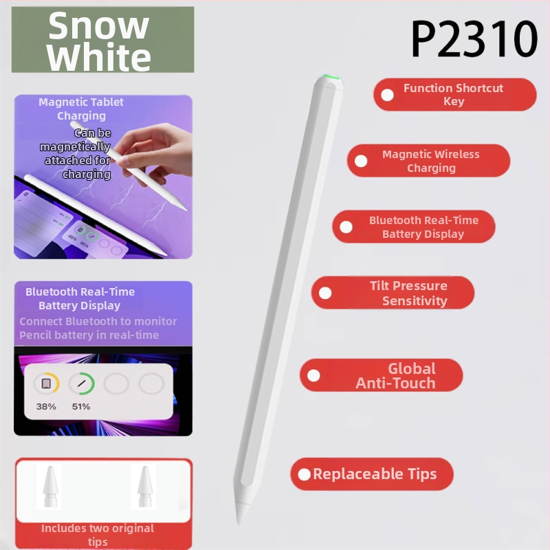iPad kapacitivna olovka – zamjenski stylus za iPad Pro s magnetskim punjenjem (kompatibilno s Apple Pencil)