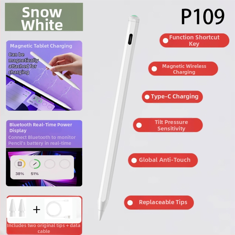 iPad kapacitivna olovka – zamjenski stylus za iPad Pro s magnetskim punjenjem (kompatibilno s Apple Pencil)
